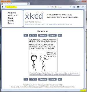 Viewing xkcd via TCP Tunnel